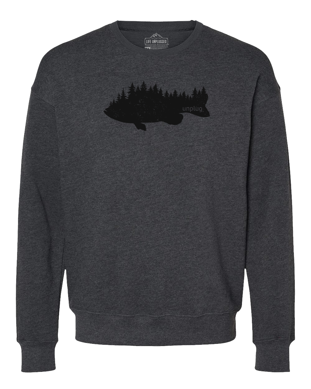 Bass In The Trees Midweight Super Soft Crewneck Sweatshirt