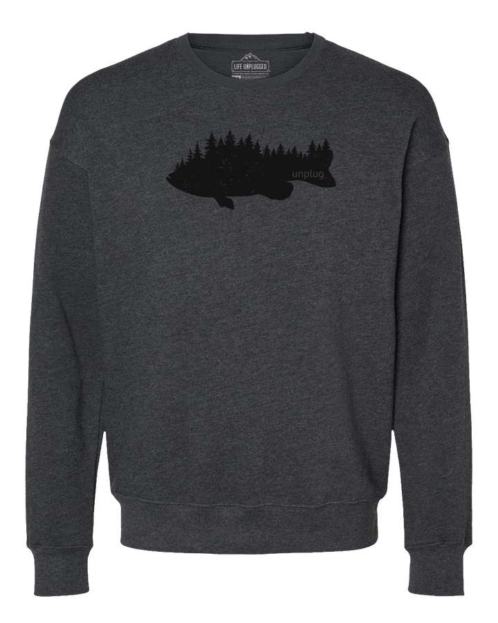 Bass In The Trees Midweight Super Soft Crewneck Sweatshirt