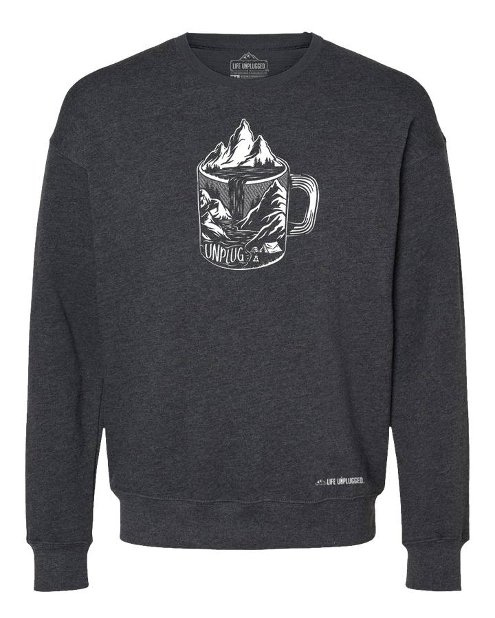 Coffee Mountain Scene Midweight Super Soft Crewneck Sweatshirt