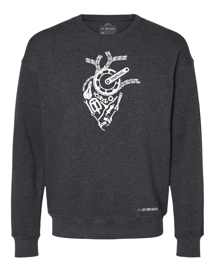 Anatomical Heart (Bicycle Parts) Midweight Super Soft Crewneck Sweatshirt