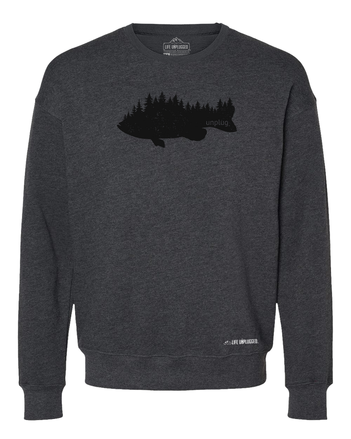 Bass In The Trees Midweight Super Soft Crewneck Sweatshirt