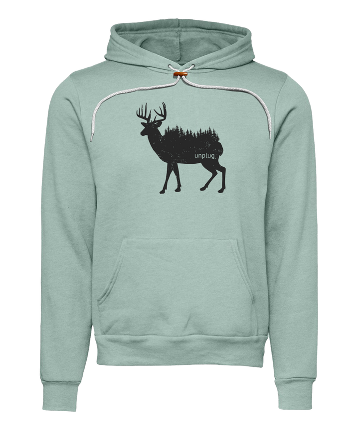 Deer In The Trees Premium Super Soft Hooded Sweatshirt