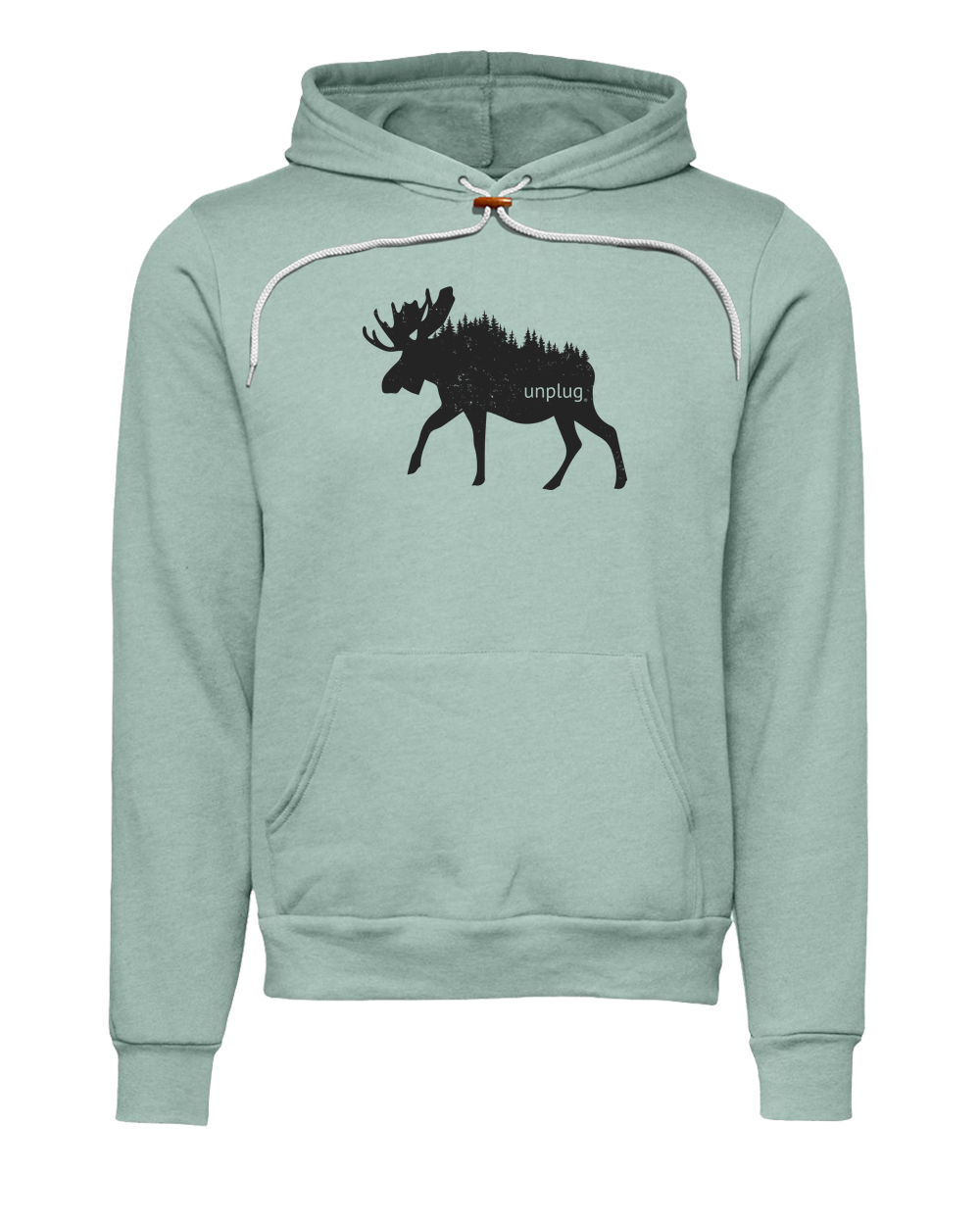 Moose In The Trees Premium Super Soft Hooded Sweatshirt