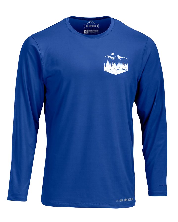 Unplug Mountain Left Chest Pocket Performance Long Sleeve with UPF 50+