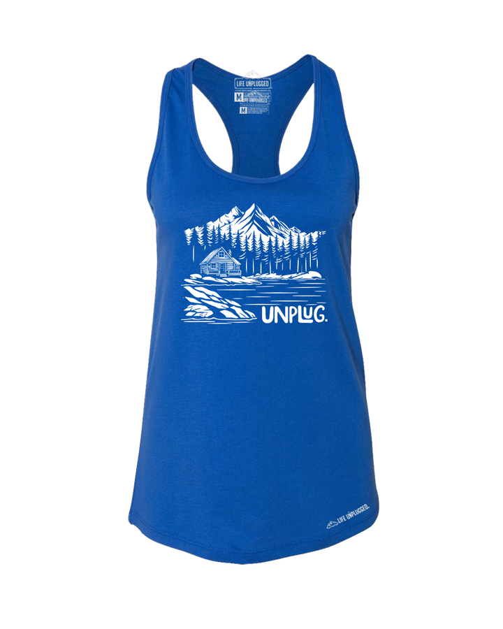 Cabin In the woods Premium Women's Relaxed Fit Racerback Tank Top