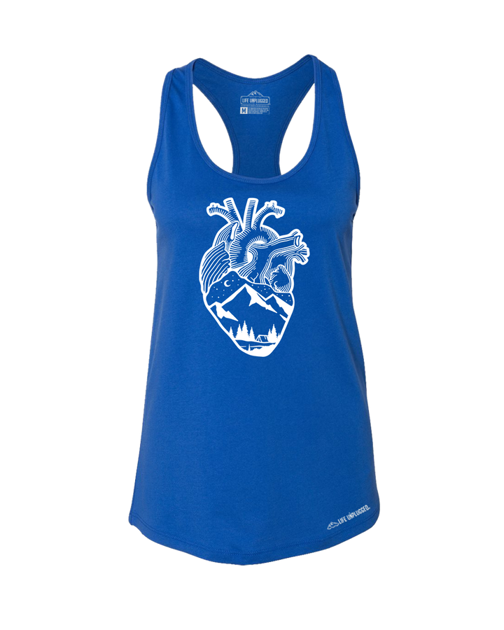 Anatomical Heart (Full Chest) Women's Racerback Tank Top