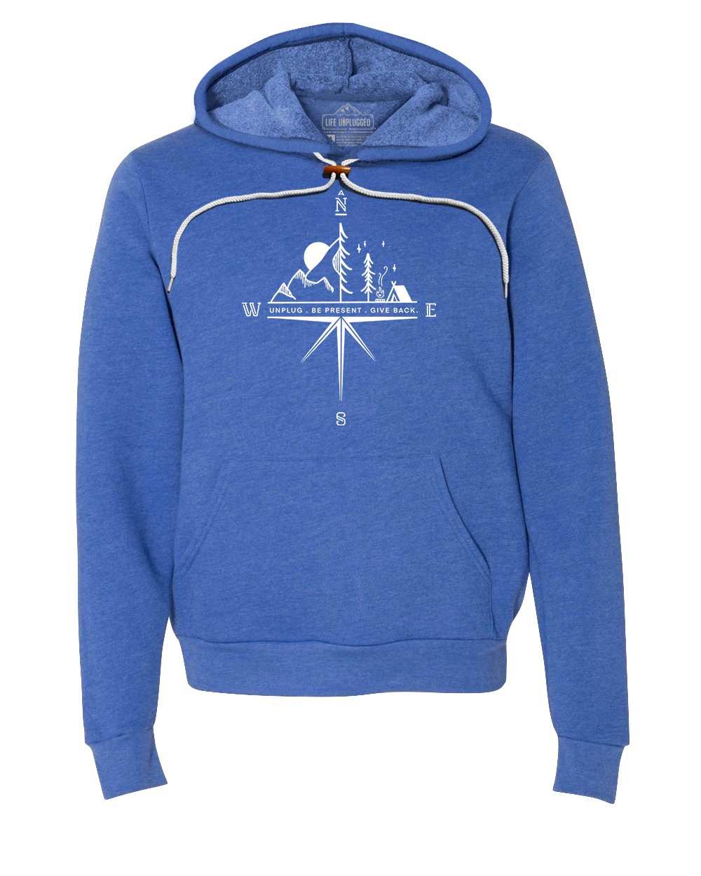 Compass Mountain Scene Super Soft Hoodie