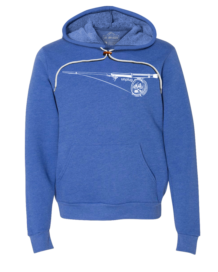 Fly Fishing Mountain Scene Super Soft Hoodie