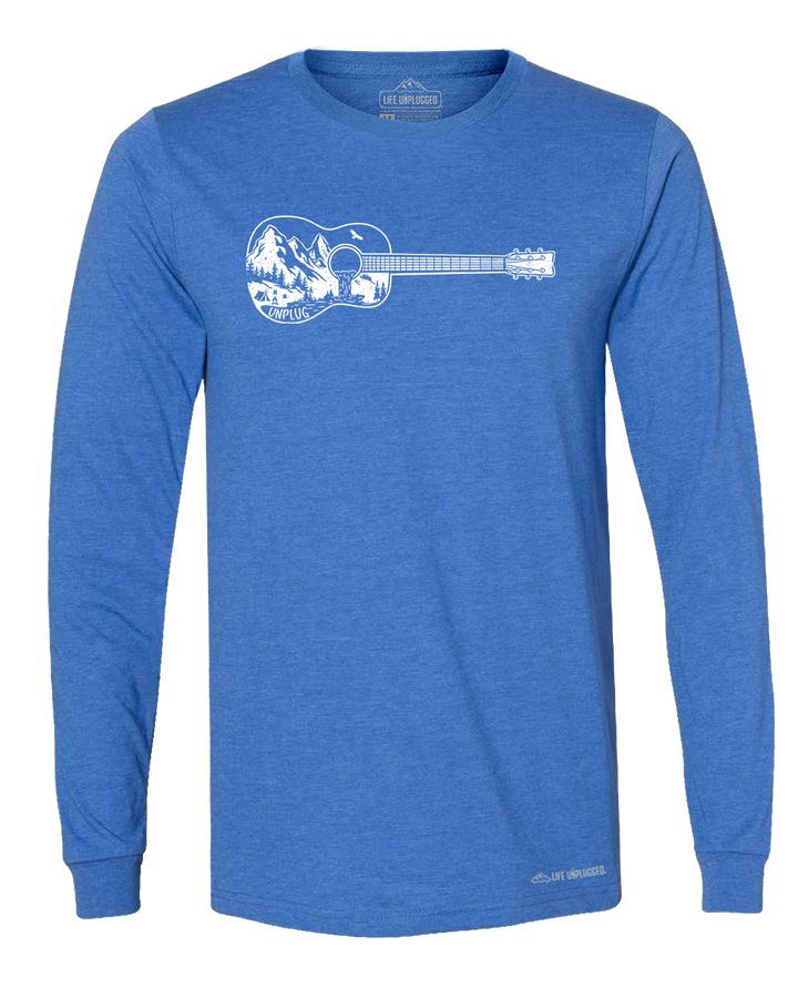 Guitar Mountain Scene Long Sleeve T-Shirt