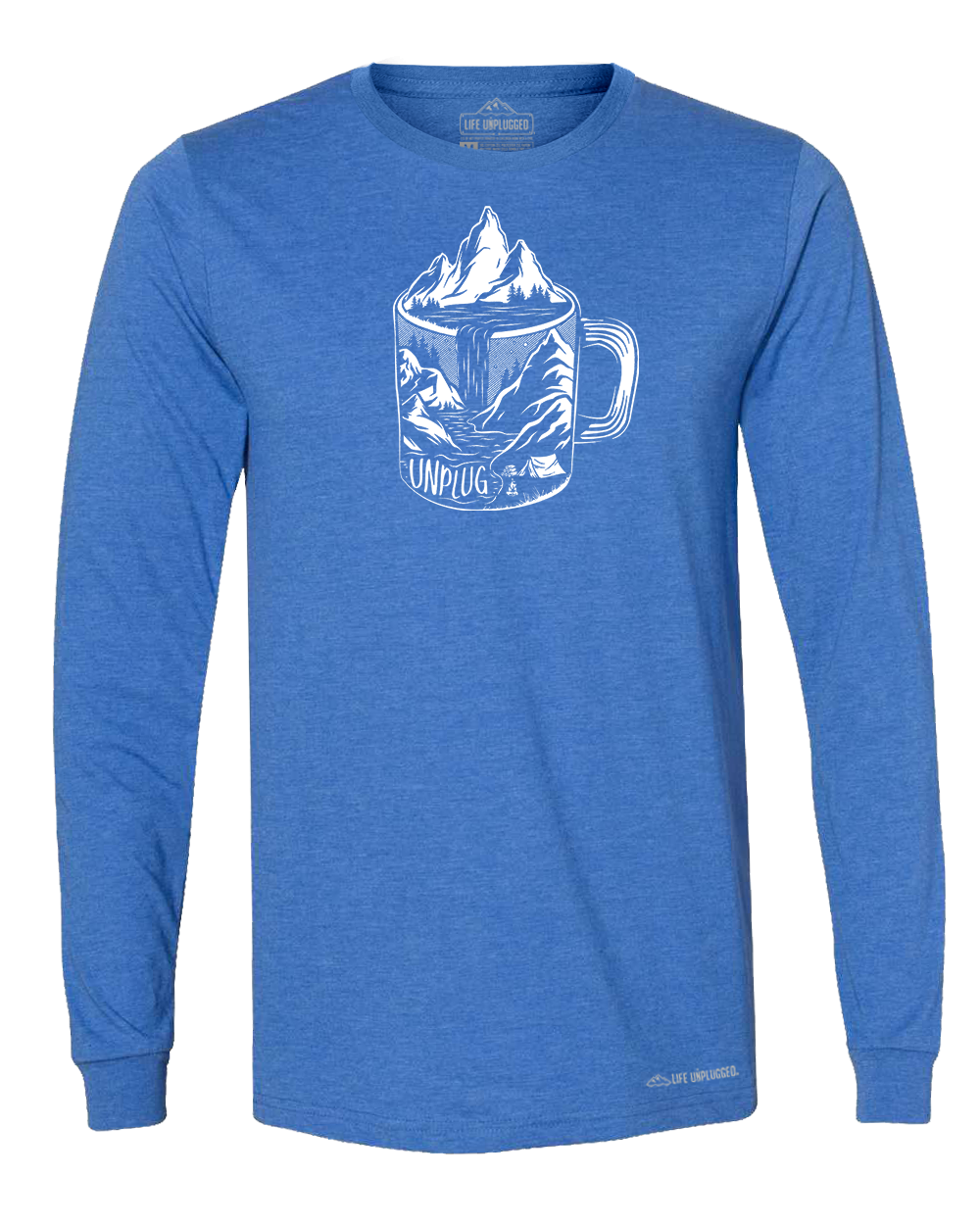 Coffee Mountain Scene Premium Polyblend Long Sleeve T-Shirt