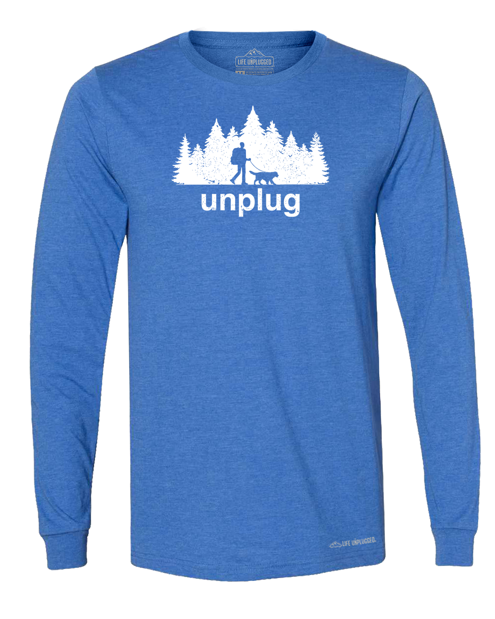 Dog Walks in the Woods Premium Polyblend Long Sleeve T-Shirt - Life Unplugged