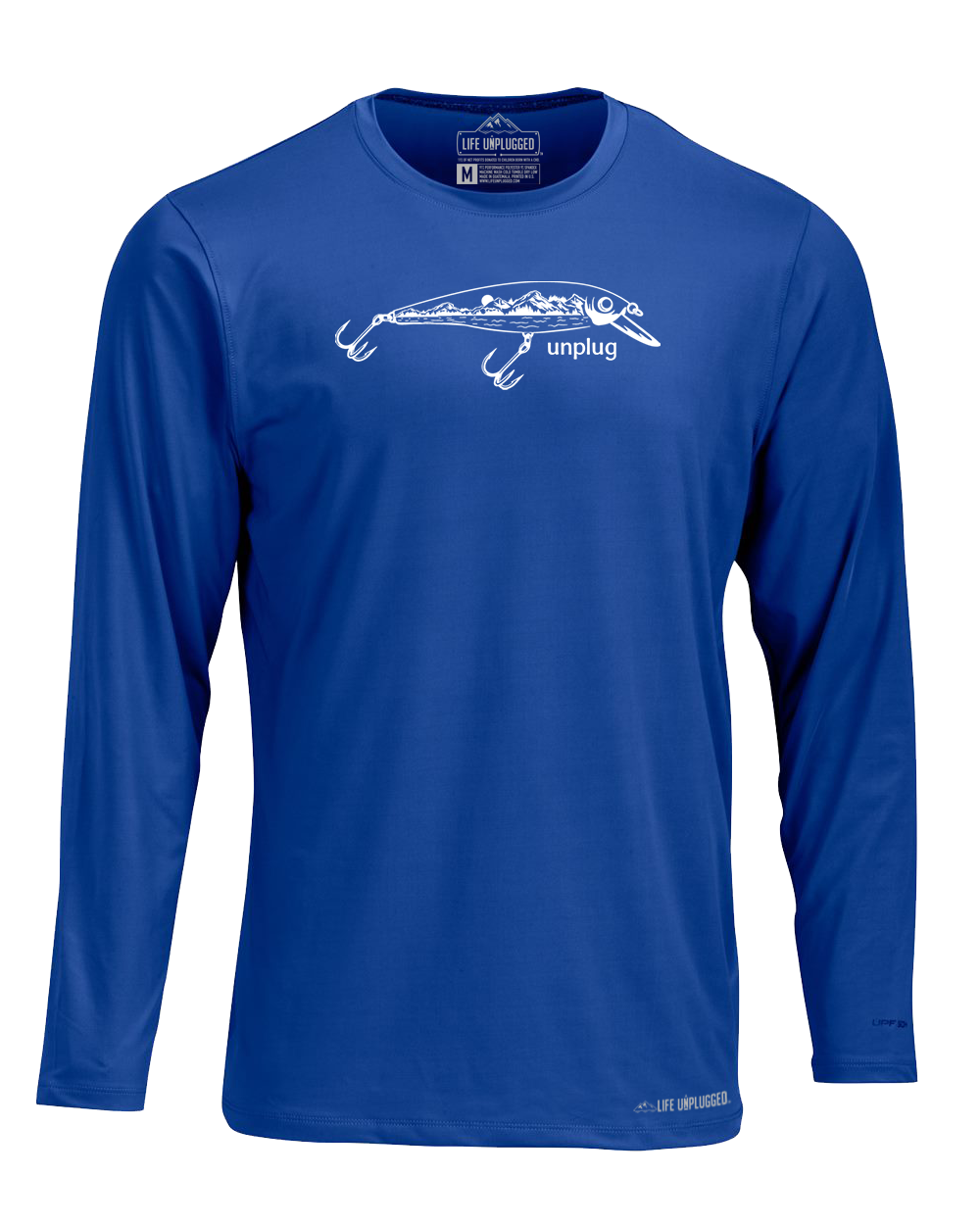 Fishing Lure Mountain Scene Performance Long Sleeve with UPF 50+