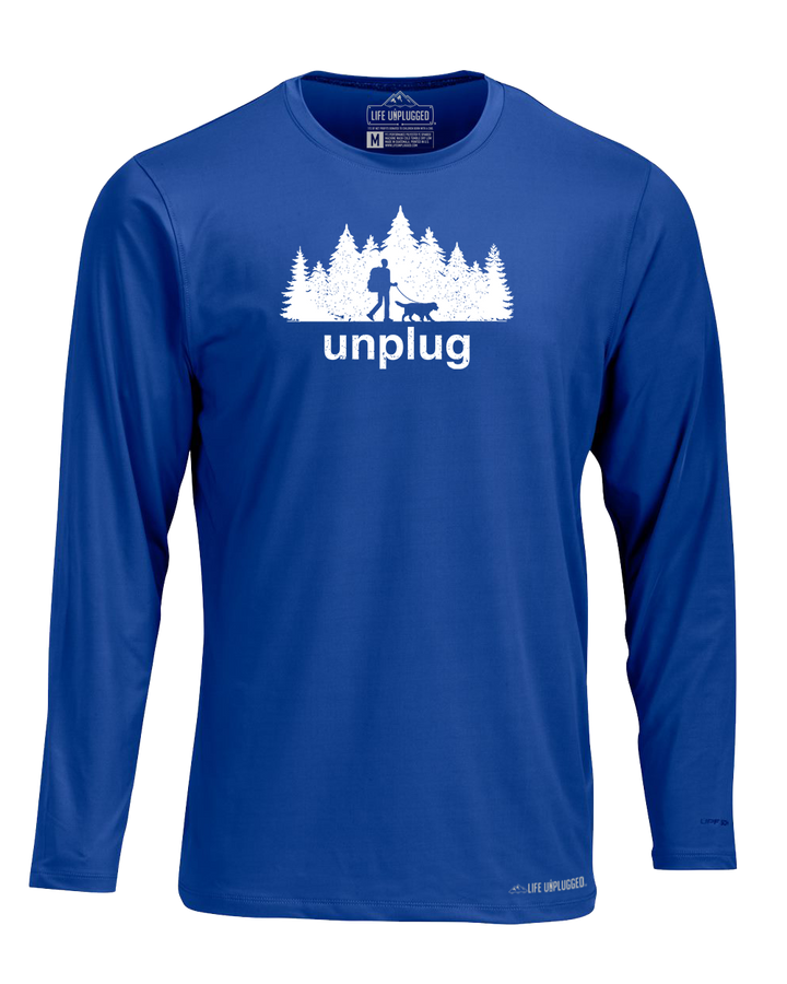 Dog Walks in the Woods Poly/Spandex High Performance Long Sleeve with UPF 50+ - Life Unplugged