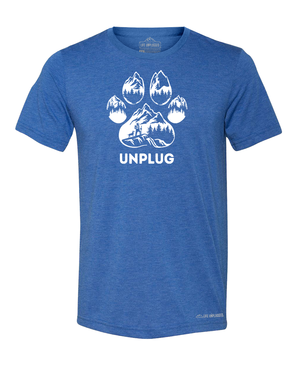 LIMITED DROP! Paw Print Mountain Scene Triblend T-Shirt