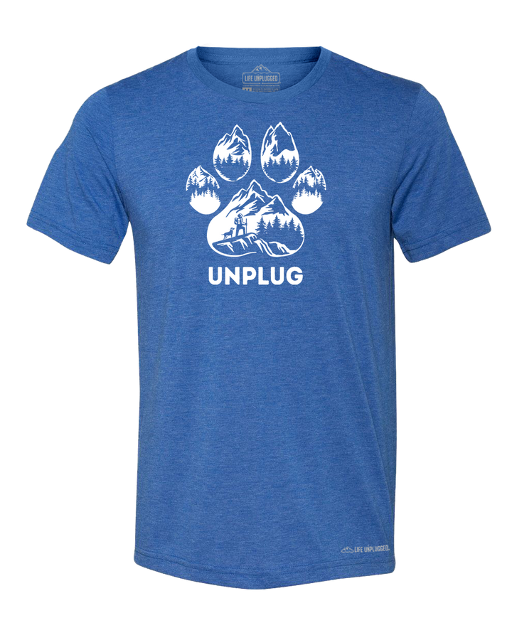 LIMITED DROP! Paw Print Mountain Scene Triblend T-Shirt