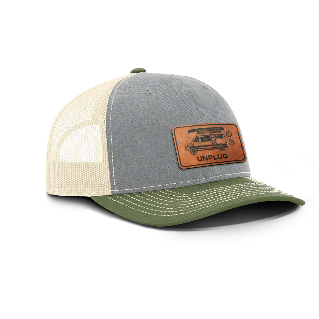 Van Life Snapback Leather Patch Hat