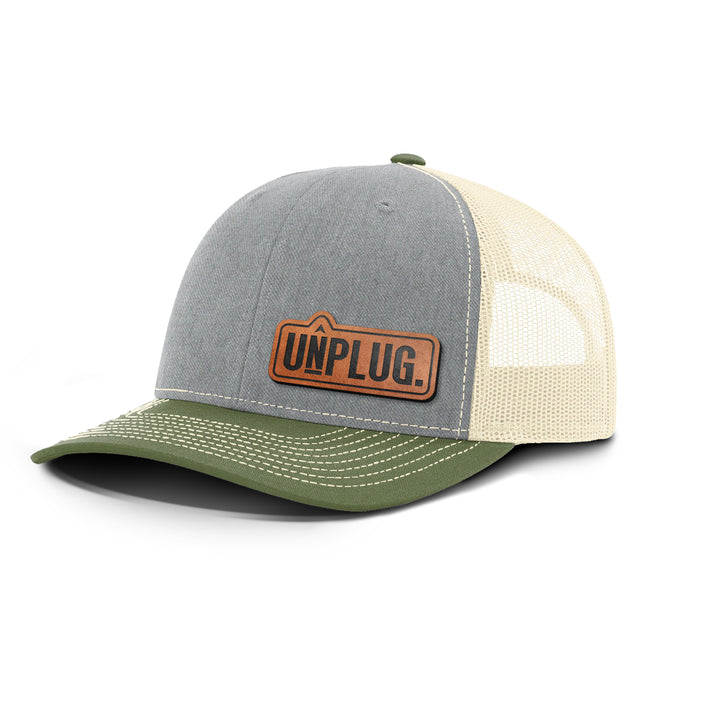 Unplug Snapback Leather Patch Hat