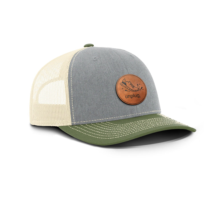 Running Snapback Leather Patch Hat