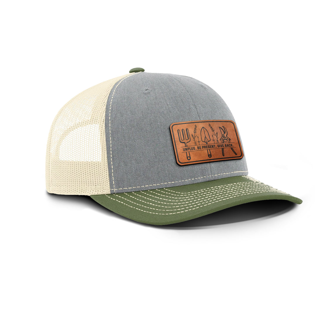 Gardening Snapback Leather Patch Hat