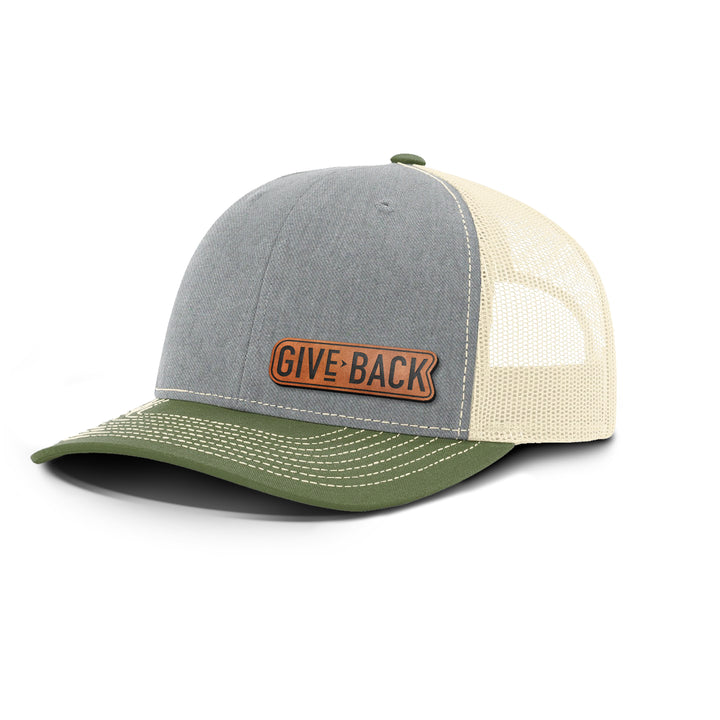 Give Back Snapback Leather Patch Hat