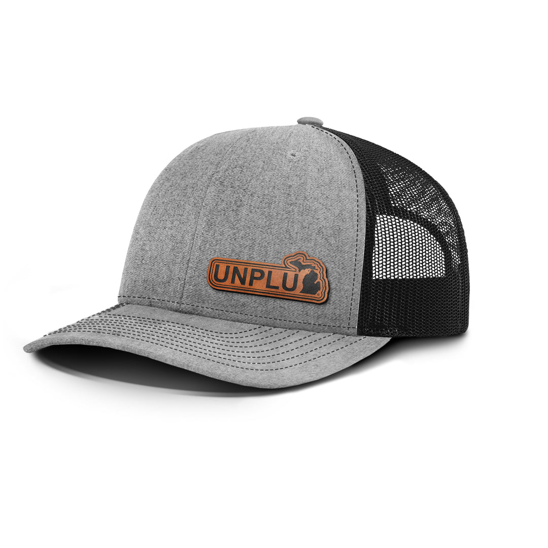 Unplug (MI) Snapback Leather Patch Hat