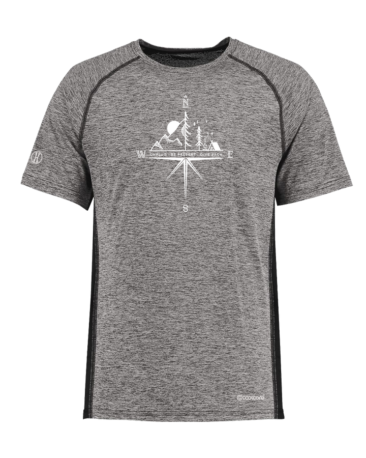 COMPASS MOUNTAIN SCENE Poly/Elastane High Performance T-Shirt with UPF 50+