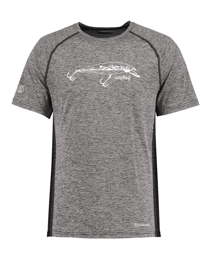 Fishing Lure Mountain Scene Performance T-shirt