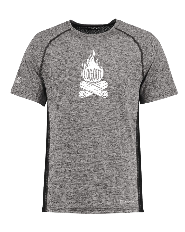 LOG OUT CAMPFIRE Poly/Elastane High Performance T-Shirt with UPF 50+