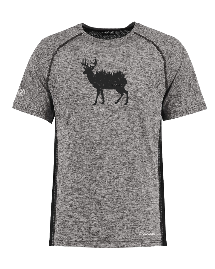 DEER IN THE TREES Poly/Elastane High Performance T-Shirt with UPF 50+