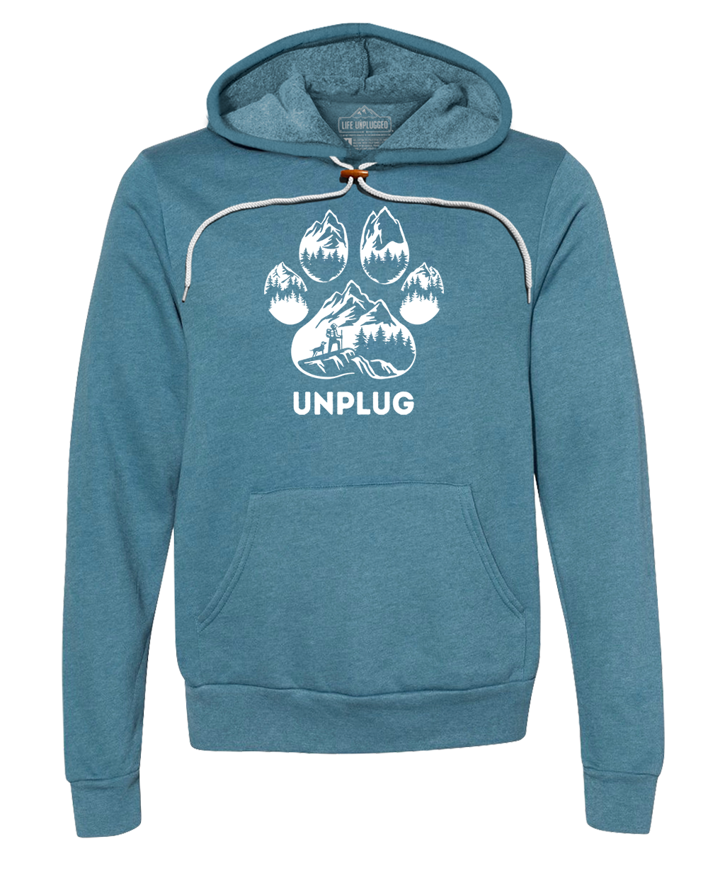 LIMITED DROP! Paw Print Mountain Scene Super Soft Hoodie