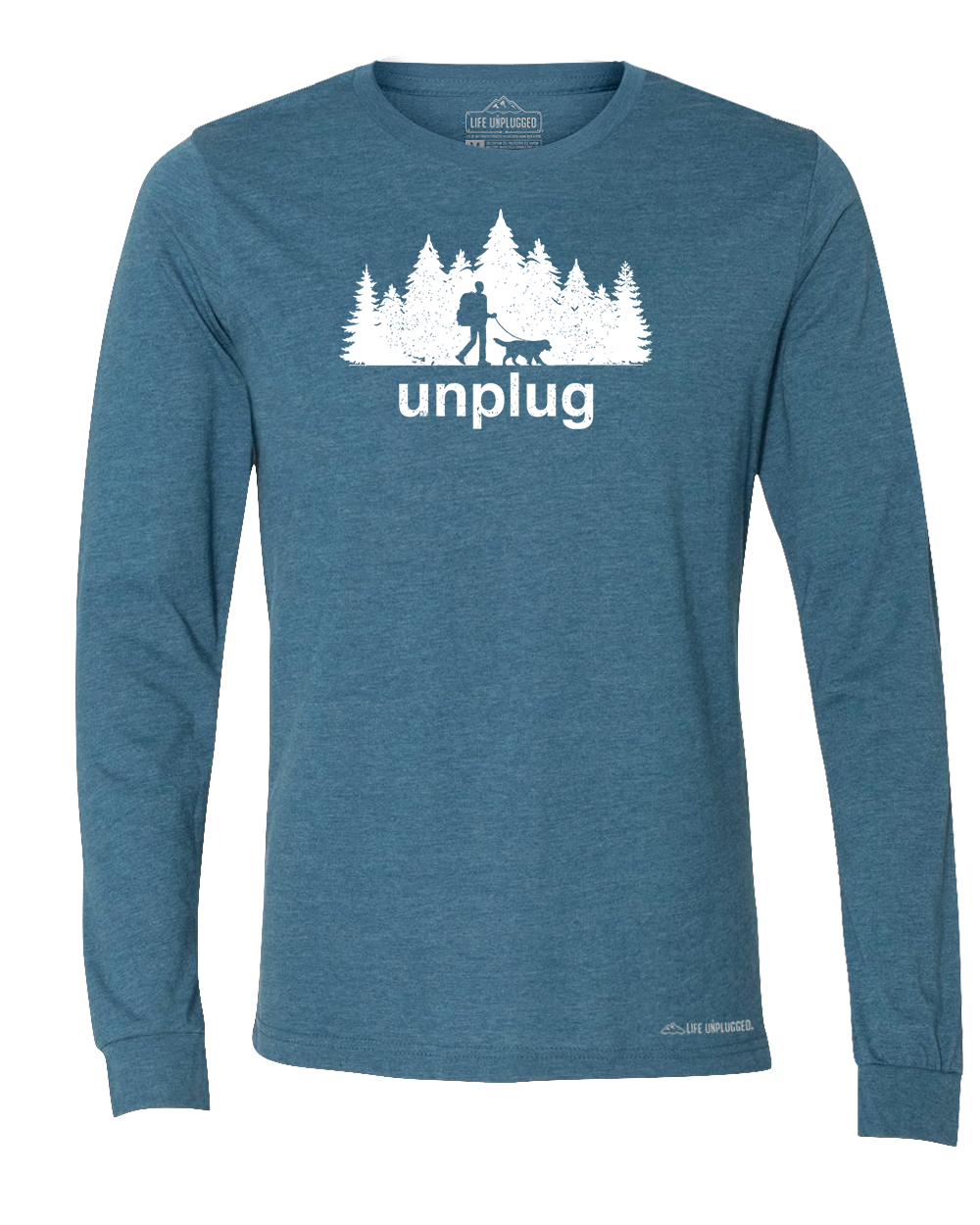 Dog Walks in the Woods Premium Polyblend Long Sleeve T-Shirt - Life Unplugged