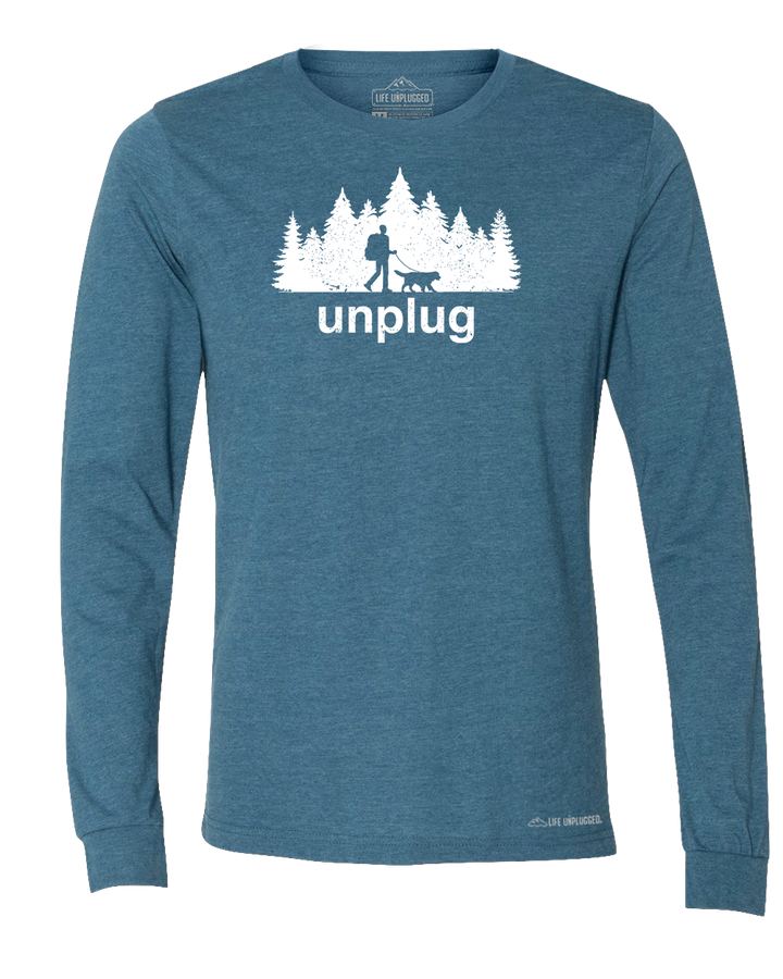 Dog Walks in the Woods Premium Polyblend Long Sleeve T-Shirt - Life Unplugged