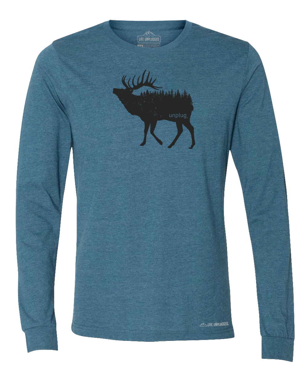 Elk In The Trees Premium Polyblend Long Sleeve T-Shirt - Life Unplugged