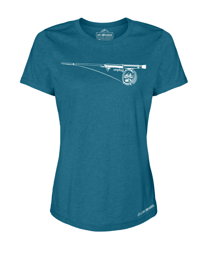 Fly Fishing Mountain Scene Women's T-Shirt