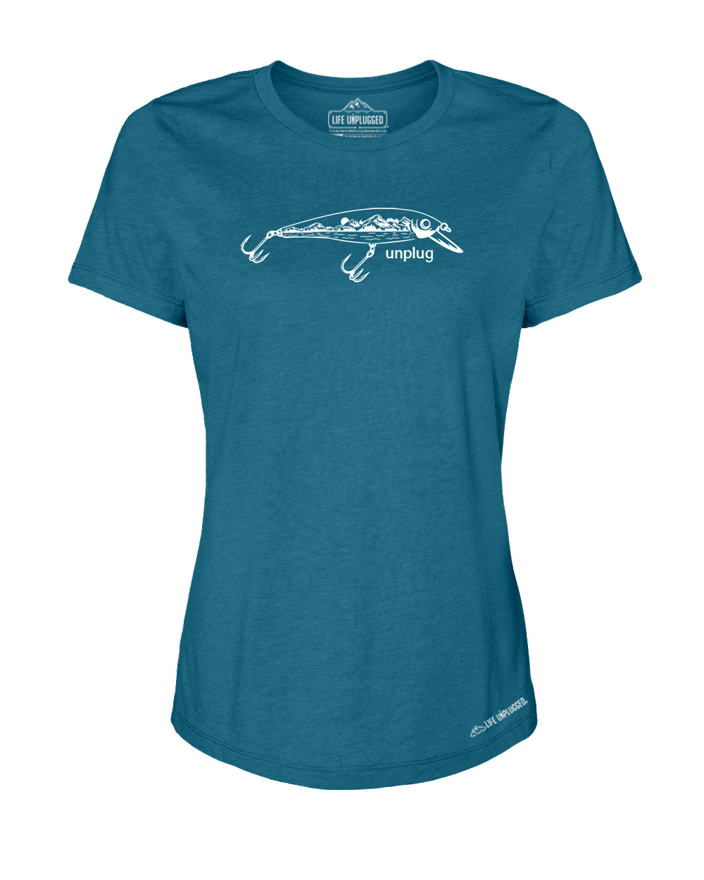 Fishing Lure Mountain Scene Women's T-Shirt