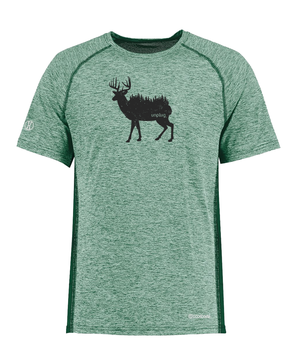 DEER IN THE TREES Poly/Elastane High Performance T-Shirt with UPF 50+