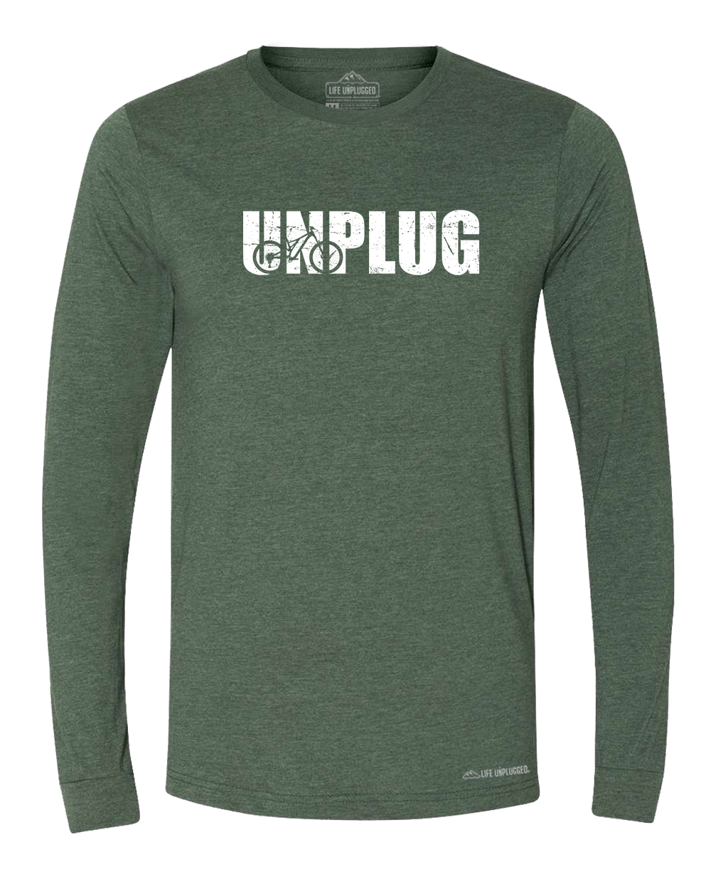 Unplug Mountain Bike Silhouette Long Sleeve T-Shirt