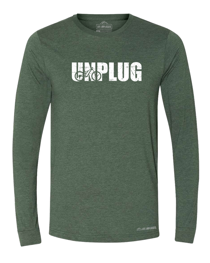 Unplug Mountain Bike Silhouette Long Sleeve T-Shirt