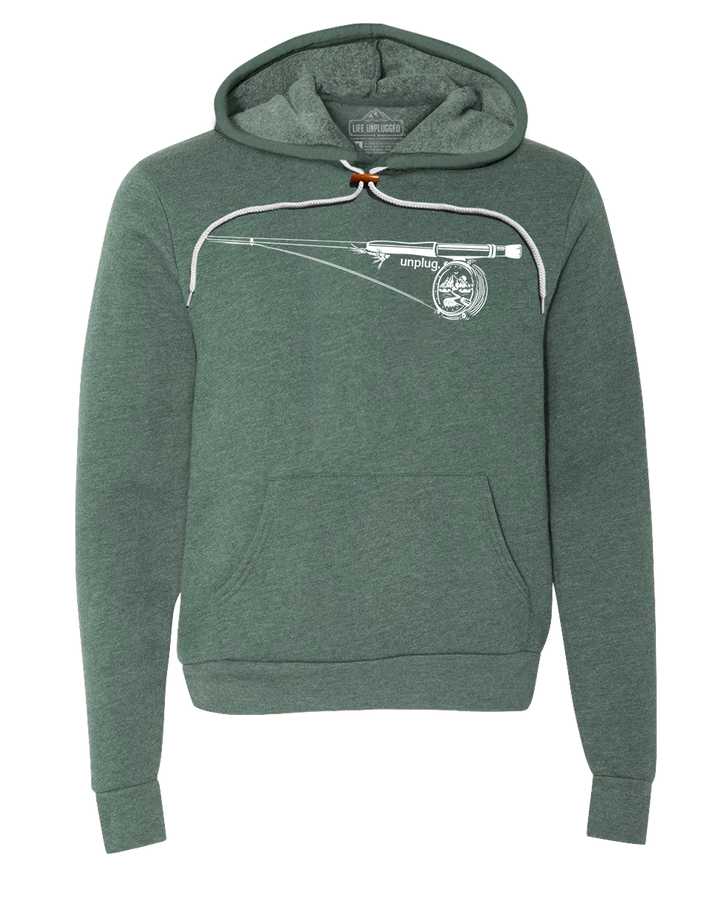 Fly Fishing Mountain Scene Super Soft Hoodie