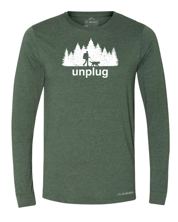 Dog Walks in the Woods Premium Polyblend Long Sleeve T-Shirt - Life Unplugged