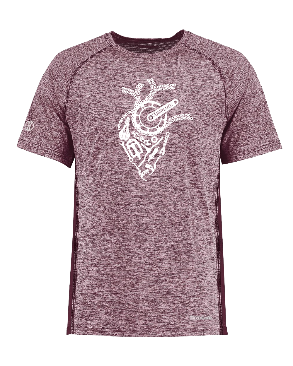 ANATOMICAL HEART (BICYCLE PARTS) Poly/Elastane High Performance T-Shirt with UPF 50+