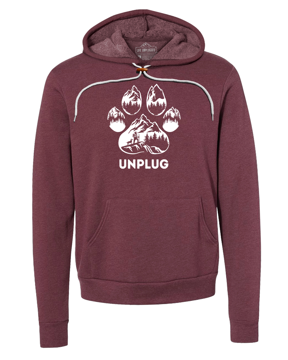 LIMITED DROP! Paw Print Mountain Scene Super Soft Hoodie