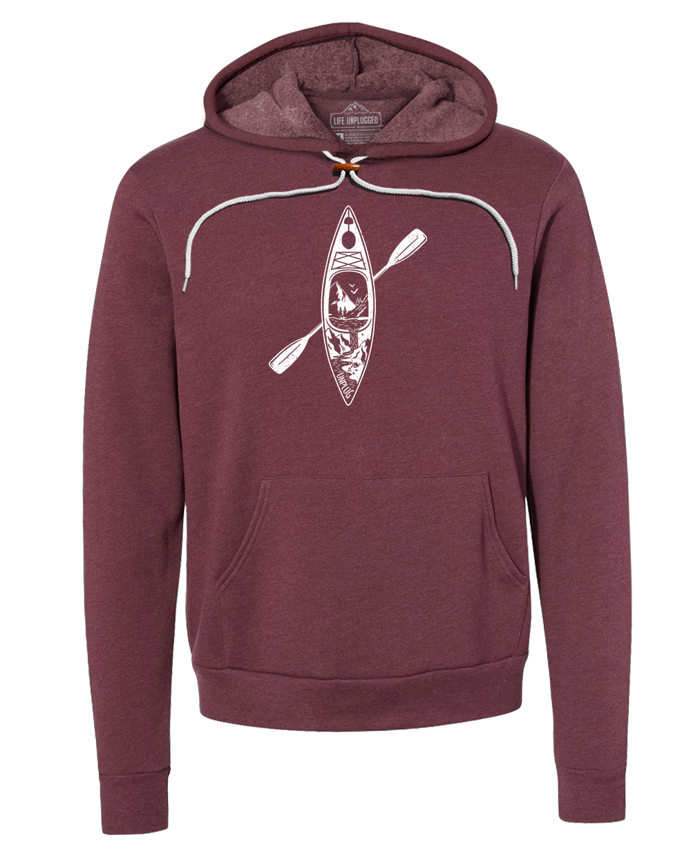 Kayak Mountain Scene Super Soft Hoodie