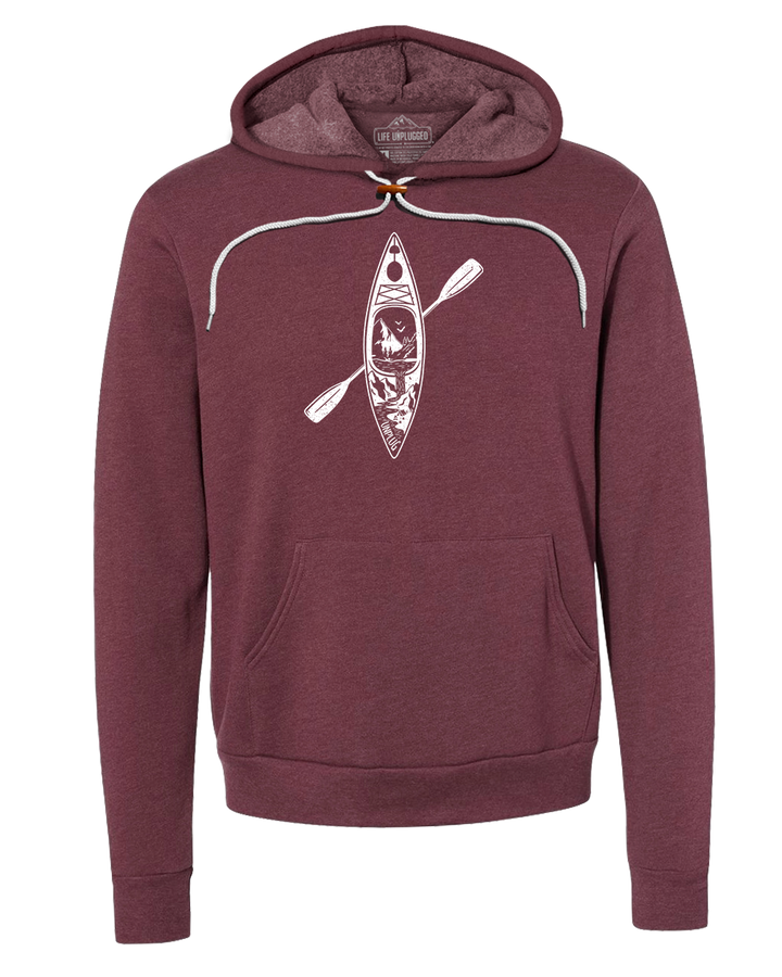 Kayak Mountain Scene Super Soft Hoodie