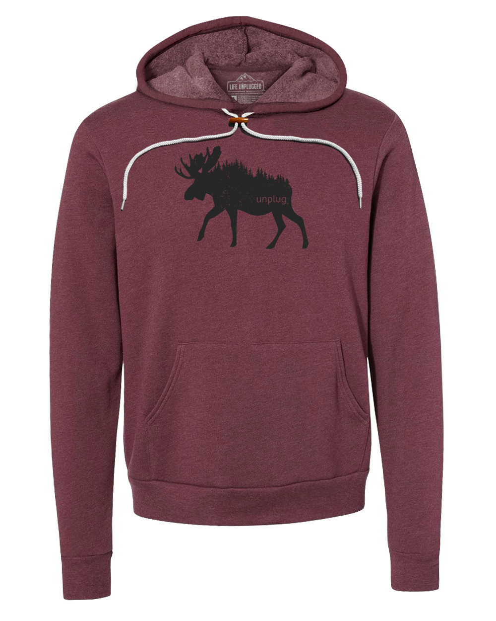 Moose In The Trees Premium Super Soft Hooded Sweatshirt