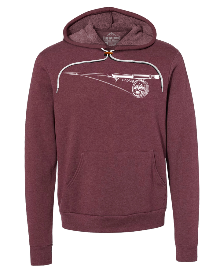 Fly Fishing Mountain Scene Super Soft Hoodie