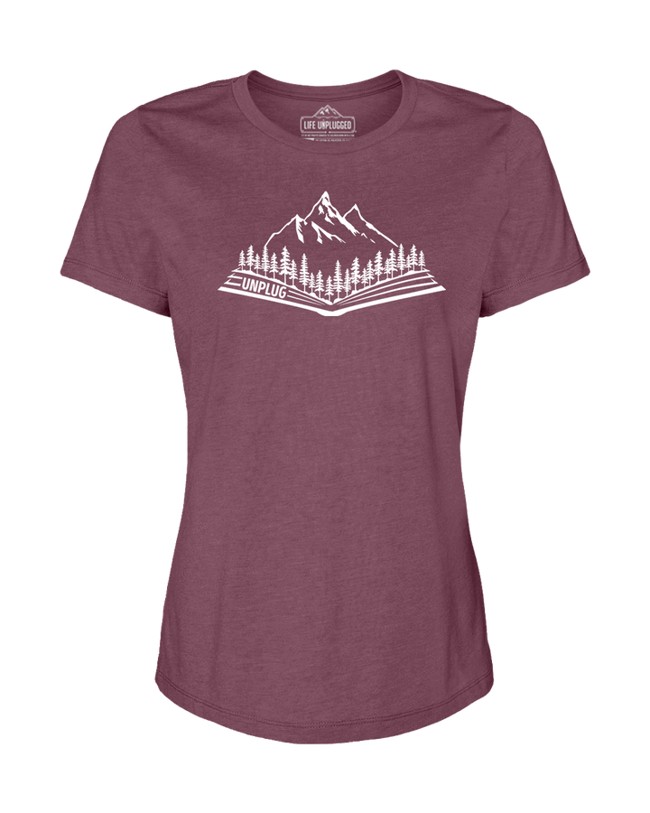 Open Book Mountain Scene Women's T-Shirt