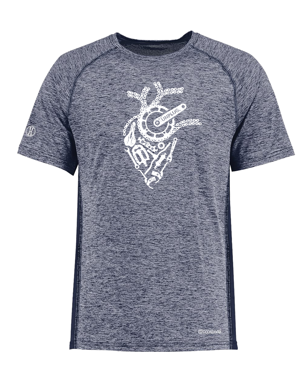 ANATOMICAL HEART (BICYCLE PARTS) Poly/Elastane High Performance T-Shirt with UPF 50+