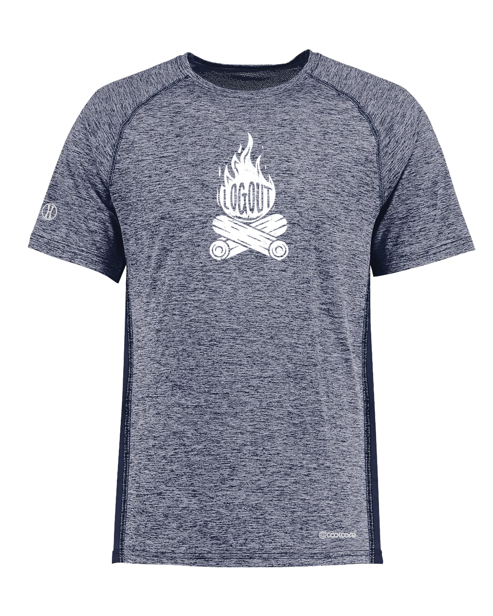 LOG OUT CAMPFIRE Poly/Elastane High Performance T-Shirt with UPF 50+