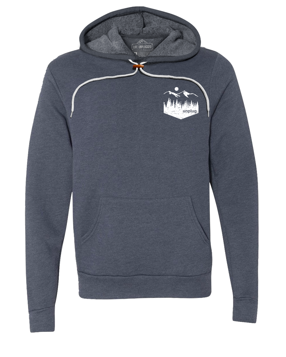 Unplug Mountain Left Chest Pocket Super Soft Hoodie